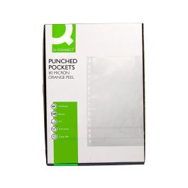 Funda Multitaladro Q-Connect Folio 80 Mc Cristal Caja De 100 Unidades