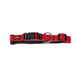 Hunter Collar para Perro Neopren Vario Plus, Acolchado de Neopreno y Nylon Resistente, Rojo, Cuello 28-30 cm, Ancho 15 mm, Ideal Uso Diario