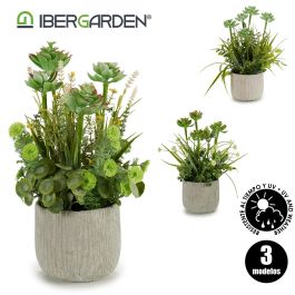 Planta Artificial Tallos Maceta Cemento Surtidos Ibergarden 23X39CM (6 Unidades) Planta Artificial Tallos Maceta Cemento Surtidos Ibergarden 23X39CM (6 Unidades)