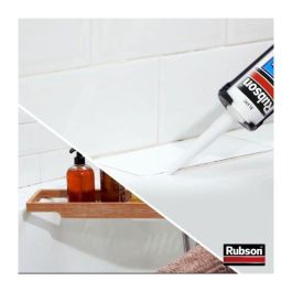 Rubson 2690812 Sellador Sanitario Antimoho Blanco 280ml para Baño Saludable