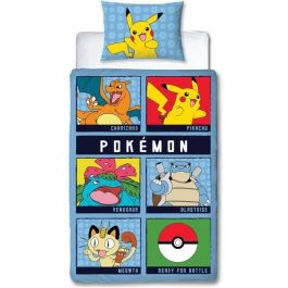 Pokemon AAART15017 - Juego de Cama Reversible Batalla de Microfibra - 1 Funda Nórdica 140x200 cm + 1 Funda Almohada 63x63 cm