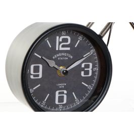 DKD Home Decor Reloj de Sobremesa Vintage con Diseño Moto, Rojo, Hierro y Cristal, 14.5x46x20 cm