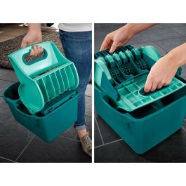 Leifheit Set Profi Compact Escoba Plana 42 cm Mango Acero 140 cm