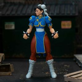 JADA TOYS Figura Chun-Li Street Fighter II 15cm con Manos y Cabeza Intercambiables, Accesorios y 20 Puntos Articulados