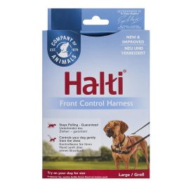 Halti Arnés de Control Delantero, ideal para Perros Medianos y Grandes, Talla L (cintura 80-120cm), Negro-Rojo