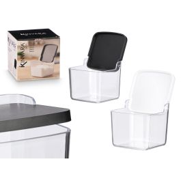 Salero Surt Blanco Negro Kinvara 9.3x8.6x9.3 cm - Plástico PP/PS (24 Unidades)