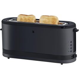 WMF 0414120071 Tostador de ranura larga KITCHENminis 900W Negro con 7 niveles, funciones de descongelar y recalentar