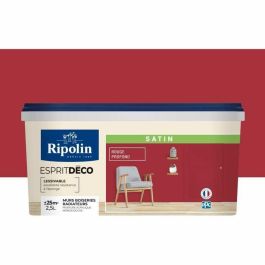 Ripolin Pintura Interior Monocapa Muy Cubriente para Paredes, Carpintería y Radiadores - Rouge St Emilion Satin, 2,5L Precio: 61.99000005. SKU: B1H8CLTXA4