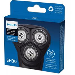 Philips SH30/50 Cabezales de Repuesto para Afeitadora Eléctrica Series 3000 (S3xxx) y 1000 (S1xxx) con Cuchillas ComfortCut - Pack 3