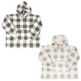 Home Deco Factory Sudadera Con Capucha Cuadros Poliéster