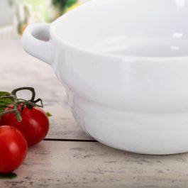 Quid Bol Cerámico Vita Bicolor con Relieve, 50 cL (6 Unidades)