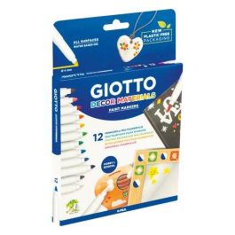 Giotto Rotuladores Decor Materials, tinta base agua, permanentes/removibles, punta 4mm, caja 12 unidades colores surtidos para cerámica, madera, cristal, plástico Precio: 11.49999972. SKU: B1D7XVVTD9