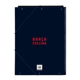 Safta Carpeta Folio 3 Solapas F.C.Barcelona Corporativa 26x33,5x2,5 Azul Marina