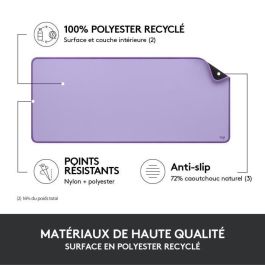 Logitech Alfombrilla de Escritorio Desk Mat - Studio, 700x300 mm, Poliéster Reciclado, Base Antideslizante