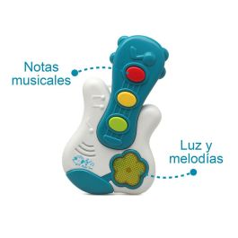 KioKids Guitarra Musical Bebés con Luces y Melodías - Juguete de Plástico Multicolor para +6 Meses