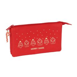 Safta Portatodo Triple Casitas Merry Xmas 22x12x3cm