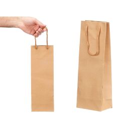 Bolsa Vino Kraft Cuadrada Lisa Kinvara 36x12.5x1 cm - Marrón (48 Unidades) Precio: 26.49999946. SKU: B19LEQAALS
