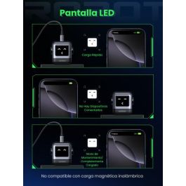 UGREEN 25685B Cargador Nexode RG 65W 3 Puertos GaN Carga Rápida Interior Gris