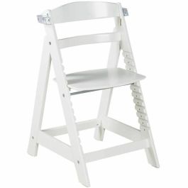 Roba ROB4005317310749 Trona SIT UP CLICK & FUN Madera Blanca con Bandeja Comida Extraíble y Altura Regulable hasta 70 kg