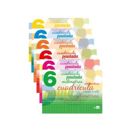 Libreta Liderpapel Pautaguia Tapa Cartoncillo 32 Hojas Din A5 70 gr Cuadriculado Pautado 6 mm Apaisado 10 unidades