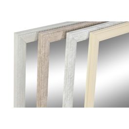 DKD Home Decor Espejo Tradicional Blanco Beige 56 x 2 x 76 cm (4 Unidades) Cristal y PS