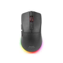 Mars Gaming Ratón Gaming Inalámbrico Tri-Mode MM-T3, 14400 DPI, Conexión Bluetooth y 2.4G, Batería Recargable, Ultraligero 67g