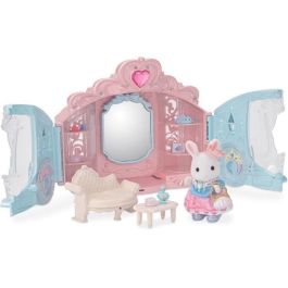 Sylvanian Families SYL5054131057582 Playset de Vestir Princesa: Carruaje Real y Niña Conejo de Nieve con Atuendo