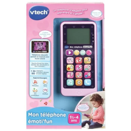 Vtech Mi Teléfono Emocional Rosa - 12 Teclas - 50 Frases - Idioma Francés