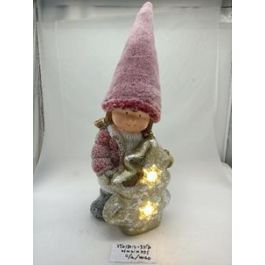 DKD Home Decor Figura Navidad Tradicional de Niños Magnesia LED Rojo Blanco Dorado 18.5x55x25.5 cm (2 Unidades) con 3 Pilas AAA Precio: 36.05316. SKU: B1DQW9EDTS