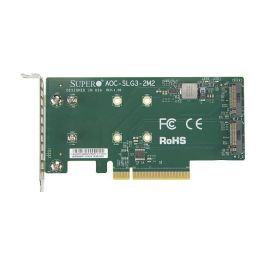 Super Micro AOC-SLG3-2M2 Adaptador PCIe a M.2 NVMe Perfil Bajo para Sistemas Windows y Linux Precio: 75.99000013. SKU: B12QP9BELF