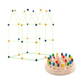 Pack Ajedrez de Memoria de Madera y Kit de Construcción de Fuertes para Niños InnovaGoods Precio: 29.8991. SKU: B17BL5DW9W