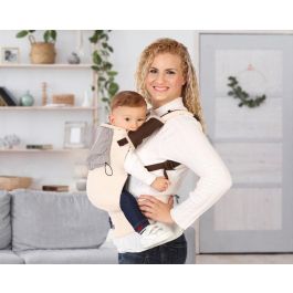 KioKids Portabebés Ergonómico: Mochila Crecimiento Sano, Postura M y C, para Bebés +4 Meses, con Capucha y Protectores Lavables - Beige-Marrón Precio: 49.50000011. SKU: B17ELLM5YD