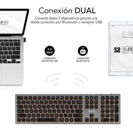 Teclado Inalámbrico Subblim Master/ Gris y Negro Teclado Inalámbrico Subblim Master/ Gris y Negro