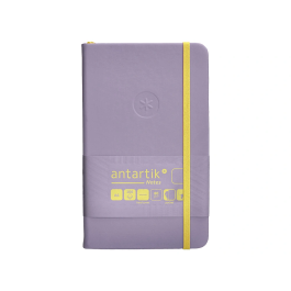 Antartik Cuaderno A6 Tapa Dura Hojas Lisas Morado y Amarillo 100 Hojas 80gr FSC