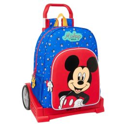 Mochila Escolar con Ruedas Mickey Mouse Clubhouse Good day Azul 33 x 42 x 14 cm