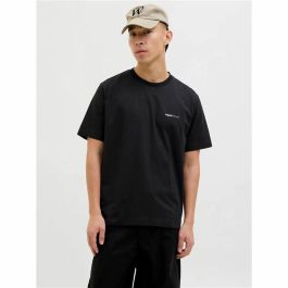 Camiseta de Manga Corta Hombre Jack & Jones Jorvarenna Painted Negro