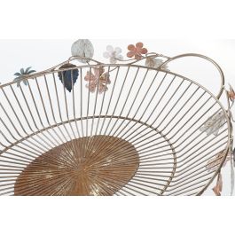 DKD Home Decor Centro de Mesa Metálico Multicolor Hojas 36 x 12.7 x 56 cm