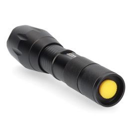 Edm Linterna de aluminio con zoom, 1 LED, 3 modos de luz (140lm/50lm/flash), 3W, 6500K, hasta 5h autonomía, 3xAAA incluidas