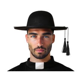 Sombrero de Sacerdote Negro para Adulto con Borlas Laterales para Disfraz, Fiesta Temática o Teatro Precio: 2.50000036. SKU: B193W2AVLN
