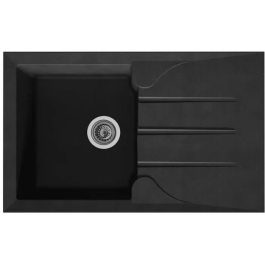 Stradour Aloa Fregadero de Cocina Empotrado 1 Tazón + 1 Escurridor Resina Negro 81 x 50 cm Precio: 119.50000051. SKU: B1JQLKFB5J