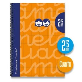 Lamela Bloc Tapa Forrada 4º 80H Cuadrovia 2,5 Mm Naranja 5 unidades Precio: 21.49999995. SKU: B172NJF7TH