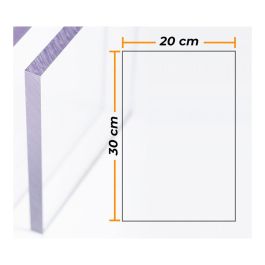 Compossar Placa de policarbonato compacto transparente 4mm 20x30cm - Alta resistencia, transparencia y rigidez