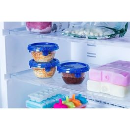 Pyrex PYR3426470286244 Juego de 5 Mini Cuencos Cook & Go Redondos de Vidrio con Tapa Antigoteo 0,2 L