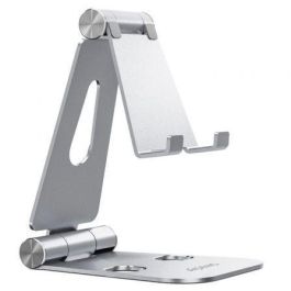 AISENS - SOPORTE DE SOBREMESA TAMAÑO XL AJUSTABLE (2 PIVOTES) PARA MOVIL / TABLET, PLATA