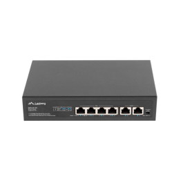 Lanberg RSFE-4P-2FE-60 switch No administrado Fast Ethernet (10/100) Energía sobre Ethernet (PoE) 1U Negro Precio: 47.59000059. SKU: S5615302