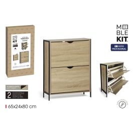 Inde Mueble Zapatero 2 Niveles Madera y Metal 65x24x80 cm Precio: 62.50999997. SKU: B1BMRTKVYV