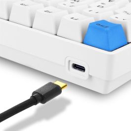 Sharkoon SKILLER SGK50 S3 PBT Teclado Mecánico para Juego Gateron Yellow USB QWERTZ RGB Blanco