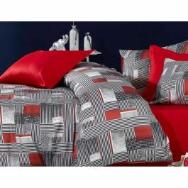 Juego de Cama 220x240 cm + 2 Fundas de Almohada 60x60 cm 100% Poliéster Microsatén Gris ASI8684282611585