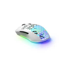 SteelSeries Aerox 3 Wireless Ratón Blanco (62608) RF inalámbrica + Bluetooth Óptico 18000 DPI 1 ms 6 Botones 68 g