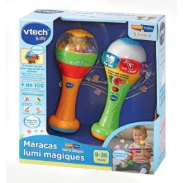 Vtech Baby Magic Lumi Maracas Interactivas para bebés 9-36 meses, con 6 botones brillantes para aprender instrumentos y colores